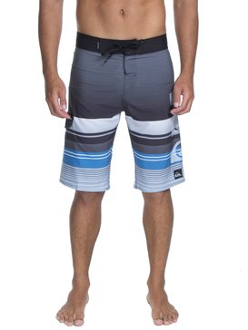 quiksilver, Bermuda Boardshort Everyday Stripe Logo 22" Quiksilver, BLACK (blk) QK BOARDSHORT EVERYDAY STRIPE LOGO BR60012529