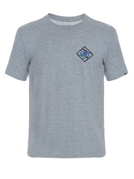 quiksilver, Camiseta Masculina Manga Curta Estampa Frente e Costas Quiksilver, MESCLA CLARO (mec) QK CAM BAS M/C 80 PRISM BR61114275