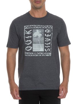 quiksilver, Camiseta Masculina Manga Curta Estampa Frontal Quiksilver, MESCLA CLARO* (mes) QK CAM BAS M/C HOLDING JAZZY BR61114289