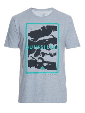 quiksilver, Camiseta Masculina Manga Curta Estampa Frontal Quiksilver, MESCLA CLARO* (mes) QK CAM BAS M/C SURF COMPANY BR61114330