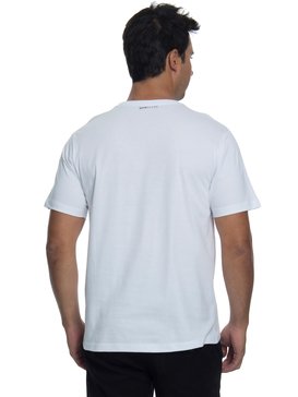quiksilver, Camiseta Manga Curta Regular Fit Embroyed Basic Quiksilver, WHITE (wht) QK CAM BAS M/C EMBROYED BASIC BR61114404