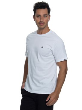 quiksilver, Camiseta Manga Curta Regular Fit Embroyed Basic Quiksilver, WHITE (wht) QK CAM BAS M/C EMBROYED BASIC BR61114404
