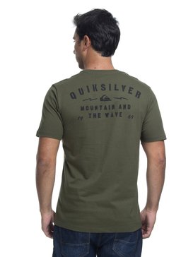 quiksilver, Camiseta Manga Curta Regular Fit Spacer Facer Quiksilver, ARMY* (arm) QK CAM BAS M/C SPACER FACER BR61114408
