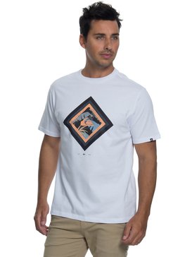 quiksilver, Camiseta Manga Curta Regular Fit Crimson Skyline Quiksilver, SNOW WHITE* (wht) QK CAM BAS M/C CRIMSON SKYLINE BR61114421