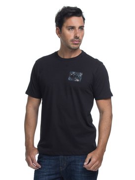 quiksilver, Camiseta Manga Curta Regular Fit Floral Feels Quiksilver, TRUE BLAK / BALTIC BLUE (blk) QK CAM BAS M/C FLORAL FEELS BR61114429