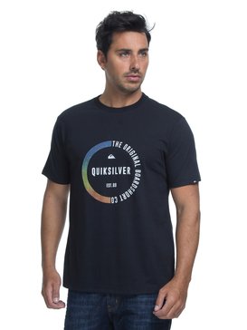 quiksilver, Camiseta Manga Curta Regular Fit Revenge Quiksilver, TRUE BLAK / BALTIC BLUE (blk) QK CAM BAS M/C REVENGE BR61114432