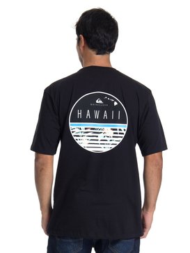 quiksilver, Camiseta Manga Curta Regular Fit Kahuku Quiksilver, TRUE BLAK / BALTIC BLUE (blk) QK CAM BAS M/C KAHUKU BR61114442