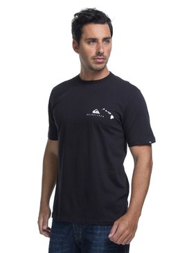 quiksilver, Camiseta Manga Curta Regular Fit Kahuku Quiksilver, TRUE BLAK / BALTIC BLUE (blk) QK CAM BAS M/C KAHUKU BR61114442