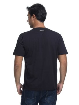 quiksilver, Camiseta Manga Curta Regular Fit Glow Dark Quiksilver, TRUE BLAK / BALTIC BLUE (blk) QK CAM BAS M/C GLOW DARK BR61114447