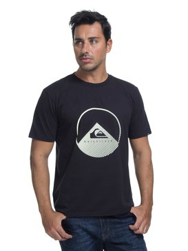quiksilver, Camiseta Manga Curta Regular Fit Glow Dark Quiksilver, TRUE BLAK / BALTIC BLUE (blk) QK CAM BAS M/C GLOW DARK BR61114447