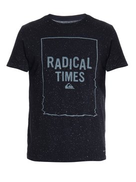 quiksilver, Camiseta Masculina Manga Curta Slim Fit Estampada Quiksilver., TRUE BLAK / BALTIC BLUE (blk) QK CAM ESPECIAL M/C RADICAL TIMES BR61142745