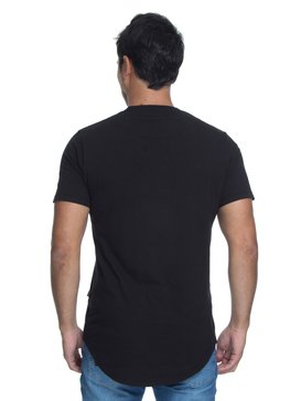 quiksilver, Camiseta Manga Curta Sacallop Fit Pocket Loves Quiksilver, TRUE BLAK / BALTIC BLUE (blk) QK CAM ESPECIAL M/C POCKET LOVES BR61142845
