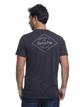quiksilver, Camiseta Manga Curta Slim Fit New Lock Quiksilver, TRUE BLAK / BALTIC BLUE (blk) QK CAM ESP M/C NEW LOCK BR61142853