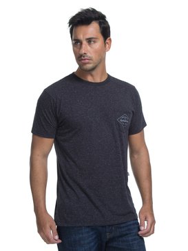quiksilver, Camiseta Manga Curta Slim Fit New Lock Quiksilver, TRUE BLAK / BALTIC BLUE (blk) QK CAM ESP M/C NEW LOCK BR61142853