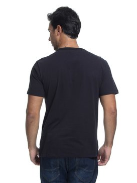 quiksilver, Camiseta Manga Curta Slim Fit Shipstown Quiksilver, TRUE BLAK / BALTIC BLUE (blk) QK CAMISETA ESP M/C SHIPSTOWN BR61142879
