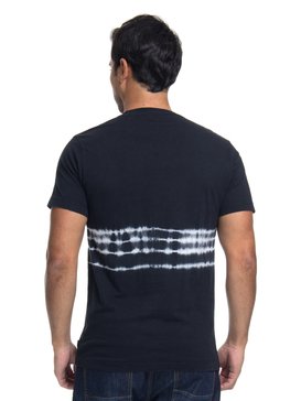 quiksilver, Camiseta Manga Curta Slim Fit Tye Dye Strips Quiksilver, TRUE BLAK / BALTIC BLUE (blk) QK CAM M/C ESP TIE DYE STRIPS BR61142886