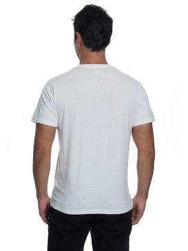 quiksilver, Camiseta Manga Curta Slim Fit Spacer Facer Quiksilver, SNOW WHITE* (snw) QK CAMISETA ESP M/C SPACER FACER BR61142888