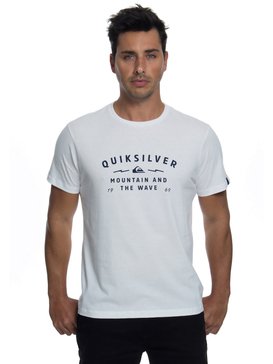 quiksilver, Camiseta Manga Curta Slim Fit Spacer Facer Quiksilver, SNOW WHITE* (snw) QK CAMISETA ESP M/C SPACER FACER BR61142888