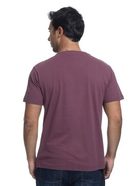 quiksilver, Camiseta Manga Curta Slim Fit Spacer Facer Quiksilver, WINE (win) QK CAMISETA ESP M/C SPACER FACER BR61142888