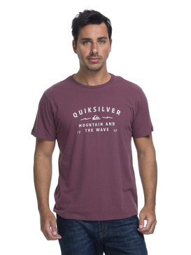 quiksilver, Camiseta Manga Curta Slim Fit Spacer Facer Quiksilver, WINE (win) QK CAMISETA ESP M/C SPACER FACER BR61142888