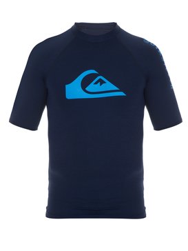 quiksilver, Lycra Masculina Raglan Manga Curta Estampa Frontal Quiksilver, NAVY (nvy) QK RASHGUARD M/C HAWAII BR61151044