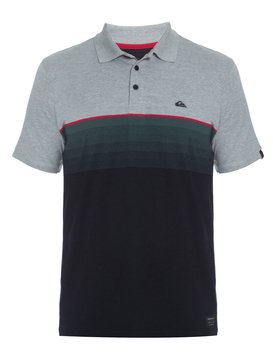 quiksilver, Polo Masculina Manga Curta Quiksilver, TRUE BLAK / BALTIC BLUE (blk) QK POLO FULLGAZ BR61161520