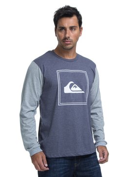 quiksilver, Camiseta Manga Longa Regular Fit Fluid Set Quiksilver, NAVY HEATHER* (nvy) QK CAMISETA M/L SET BR61171232