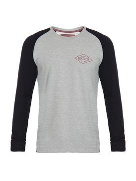 quiksilver, Camiseta Manga Longa Regular Fit Search Quiksilver, TRUE BLAK / BALTIC BLUE (blk) QK CAM ESPECIAL M/L SEARCH BR61201278
