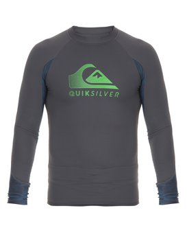quiksilver, Lycra Masculina Manga Longa Estampa Frontal Quiksilver, GUNSMOKE (gun) QK RASHGUARD M/L PARADISE BR61211030