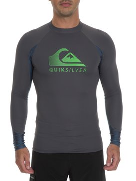 quiksilver, Lycra Masculina Manga Longa Estampa Frontal Quiksilver, GUNSMOKE (gun) QK RASHGUARD M/L PARADISE BR61211030