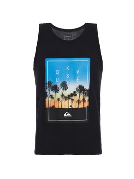 quiksilver, Camiseta Regata Regular Fit Sauna Stars Quiksilver, TRUE BLAK / BALTIC BLUE (blk) QK REGATA SAUNA STARS BR61231933