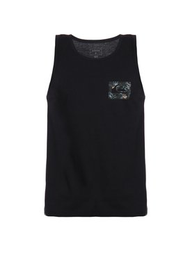 quiksilver, Camiseta Regata Regular Fit Flora Feels Quiksilver, TRUE BLAK / BALTIC BLUE (blk) QK REGATA FLORAL FEELS BR61231939