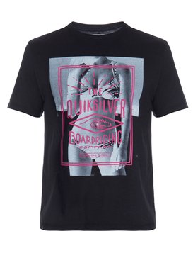 quiksilver, Camiseta Masculina Manga Curta Slim Quiksilver, TRUE BLAK / BALTIC BLUE (blk) QK CAM SLIM FIT M/C GIRLS BR61241557