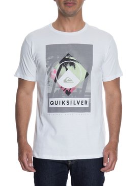 quiksilver, Camiseta Masculina Manga Curta Slim Quiksilver, WHITE* (wht) QK CAM SLIM FIT M/C SUMMER PARADISE BR61241578