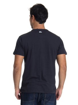 quiksilver, Camiseta Manga Curta Slim Fit North Trip Quiksilver, TRUE BLAK / BALTIC BLUE (blk) QK CAM SLIM FIT NORTH TRIP BR61241585