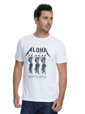 quiksilver, Camiseta Manga Curta Slim Fit La Rhune Quiksilver, SNOW WHITE* (snw) QK CAM SLIM FIT LA RHUNE BR61241589