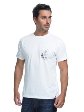 quiksilver, Camiseta Manga Curta Slim Fit Curve Logo Quiksilver, SNOW WHITE* (snw) QK CAM SLIM FIT CURVE LOGO BR61241593