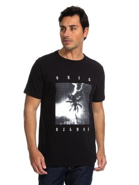 quiksilver, Camiseta Manga Curta Slim Fit Tropo Storm Quiksilver, BLACK* (blk) QK CAM SLIM FIT TROPO STORM BR61241605