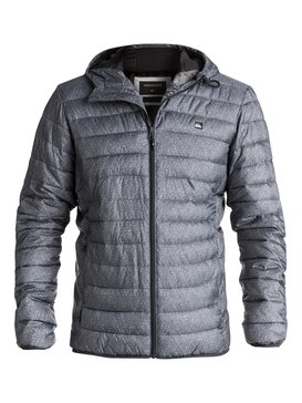 quiksilver, Jaqueta Puffer c/ Capuz Regular Fit Everyday Scaly Quiksilver, DARK GREY HEATHER SCALY (kyh6) QK JAQUETA EVERYDAY SCALY IMP BR64451240