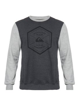 quiksilver, QK MOLETOM CARECA WEIDMAN CREW, BLACK HEATHER (bhe) QK MOLETOM CARECA WEIDMAN CREW BR65491201