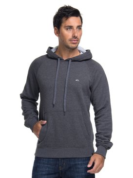 quiksilver, Moletom Canguru Fechado Raglan c/ Capuz Everyday Hood Quiksilver, TRUE BLAK / BALTIC BLUE (blk) QK MOLETOM CANGURU EVERYDAY HOOD BR65501769