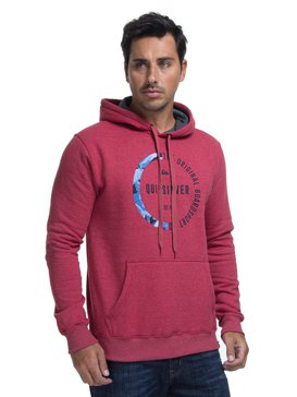 quiksilver, QK MOLETOM CANGURU HOOD SCREEN, HEATHER RED RIO* (red) QK MOLETOM CANGURU HOOD SCREEN BR65501771