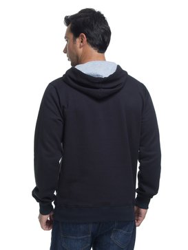 quiksilver, Moletom Canguru Fechado c/ Capuz Kahu Quiksilver, TRUE BLAK / BALTIC BLUE (blk) QK MOLETOM ESP CANG FECH KAHU BR65501783