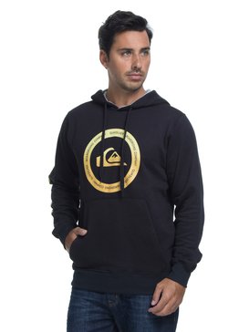quiksilver, Moletom Canguru Fechado c/ Capuz Kahu Quiksilver, TRUE BLAK / BALTIC BLUE (blk) QK MOLETOM ESP CANG FECH KAHU BR65501783