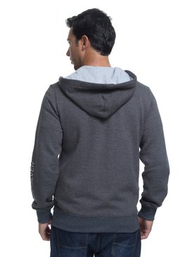 quiksilver, QK MOLETOM CANGURU LETTERING GLOWS, TRUE BLAK / BALTIC BLUE (blk) QK MOLETOM CANGURU LETTERING GLOWS BR65501798