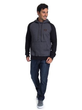 quiksilver, QK MOLETOM ESPECIAL STRIPES HOOD, GREY HEATHER* (gre) QK MOLETOM ESPECIAL STRIPES HOOD BR65511316