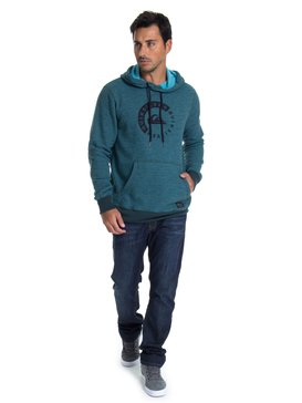 quiksilver, QK MOLETOM ESPECIAL MOUNTAIN WAVE LOGO, MALARD HEATHER* (mal) QK MOLETOM ESPECIAL MOUNTAIN WAVE LOGO BR65511321