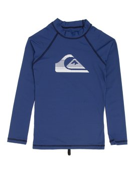 quiksilver, QK CAMISETA SURF JUV STRIPE LOGO LS, NAVY* (nav) QK CAMISETA SURF JUV STRIPE LOGO LS BR66601014