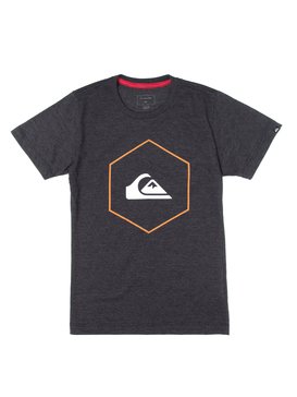 quiksilver, Camiseta Juvenil Estampa Frontal Quiksilver, MESCLA PRETO* (mep) QK CAM BAS M/C JUV HEATHER SINGNATURE BR68112028