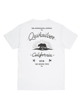 quiksilver, Camiseta Juvenil Estampa Frente e Costas Quiksilver, WHITE (wht) QK CAM BAS M/C JUV BEAR STATE BR68112033